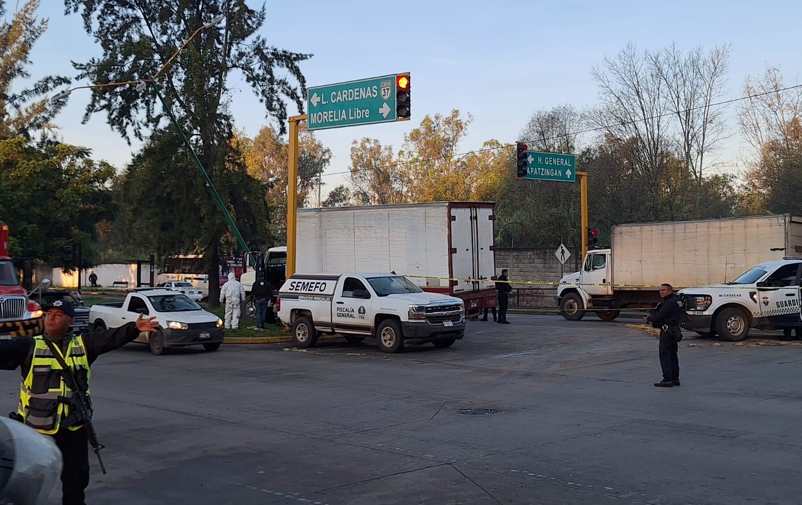Transportista es ultimado a balazos, en el Libramiento Oriente de Uruapan 