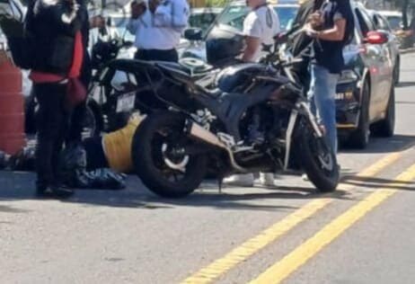 Se registra accid3nte de motocicleta en la Av. Madero Poniente de Morelia 