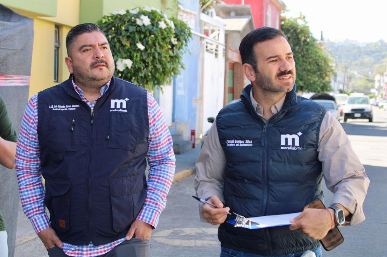 Yankel Benítez encabeza operativo “Ordena tu talacha” en colonias de Morelia