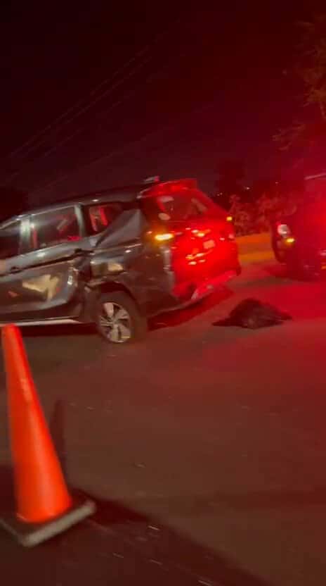 Se registra choque volcadura vehicular en el Libramiento Nororiente de Morelia 