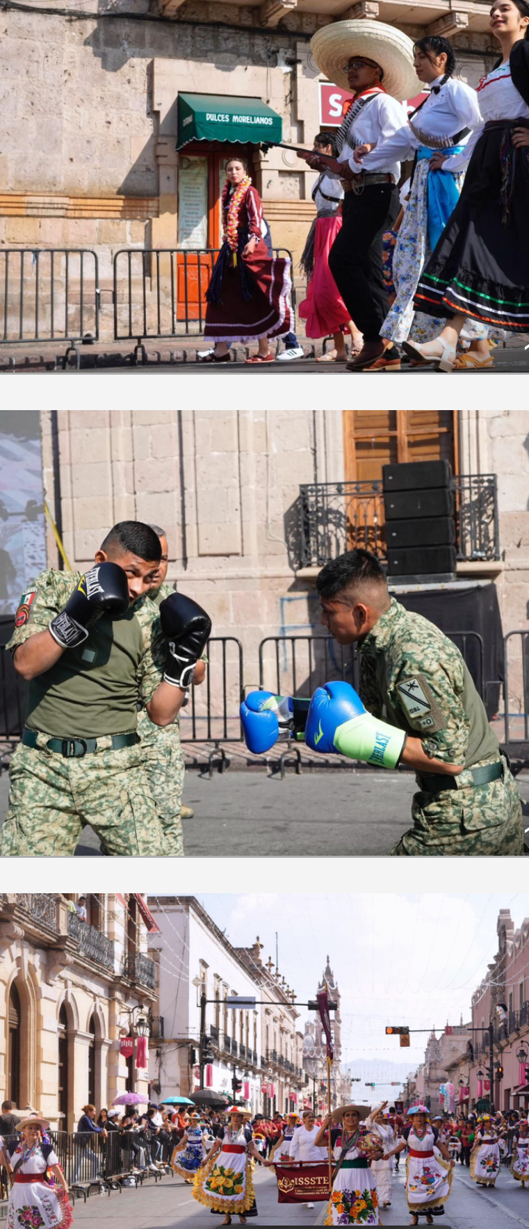 Sin contratiempos y en ambiente familiar se realizan desfiles por el 115 Aniversario de la Revolución Mexicana en Michoacán: Segob